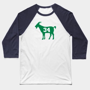 BOS GOAT - 34 - White Baseball T-Shirt